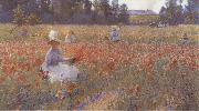Robert William Vonnoh In Flanders Field Where Soldiers Sleep and Poppies Grow Spain oil painting artist